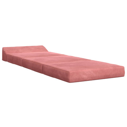 Divano Letto Pieghevole Rosa 200 x 70 x 10 cm Velluto | homemem39