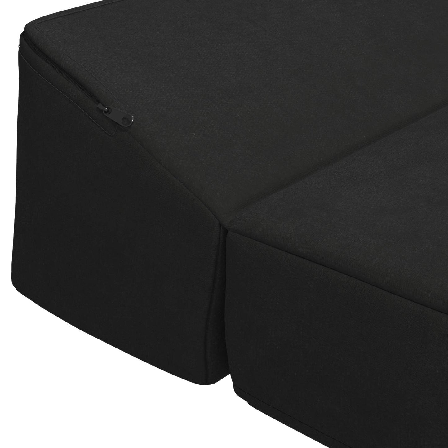 Divano Letto Pieghevole Nero 200 x 70 x 10 cm Velluto | homemem39