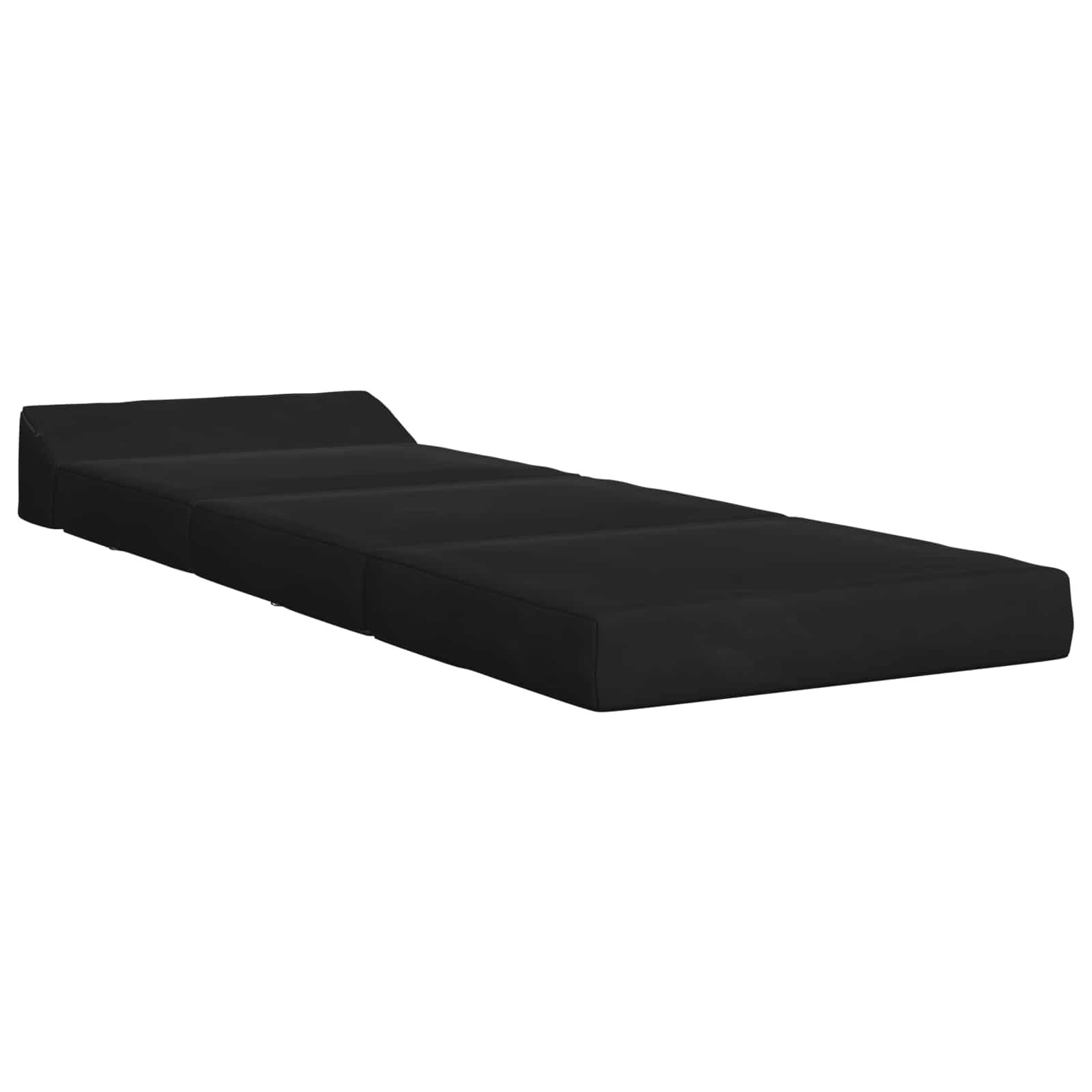 Divano Letto Pieghevole Nero 200 x 70 x 10 cm Velluto | homemem39