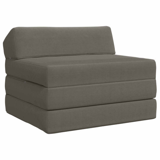 Divano Letto Pieghevole Grigio Chiaro 200 x 70 x 10 cm | homemem39