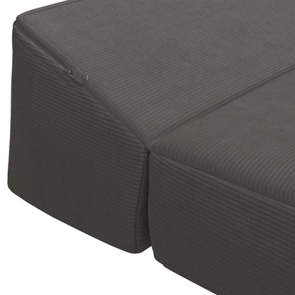Divano Letto Pieghevole Grigio Scuro 200 x 70 x 10 cm | homemem39