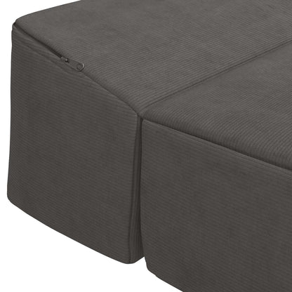 Divano Letto Pieghevole Grigio Scuro 200 x 70 x 10 cm
