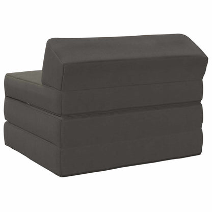 Divano Letto Pieghevole Grigio Scuro 200 x 70 x 10 cm | homemem39