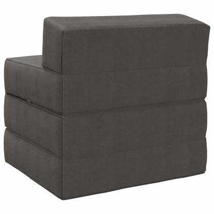 Divano Letto Pieghevole Grigio Scuro 200 x 70 x 10 cm