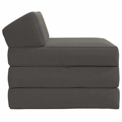 Divano Letto Pieghevole Grigio Scuro 200 x 70 x 10 cm | homemem39