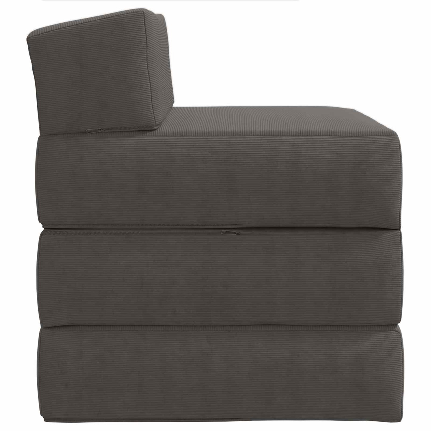 Divano Letto Pieghevole Grigio Scuro 200 x 70 x 10 cm