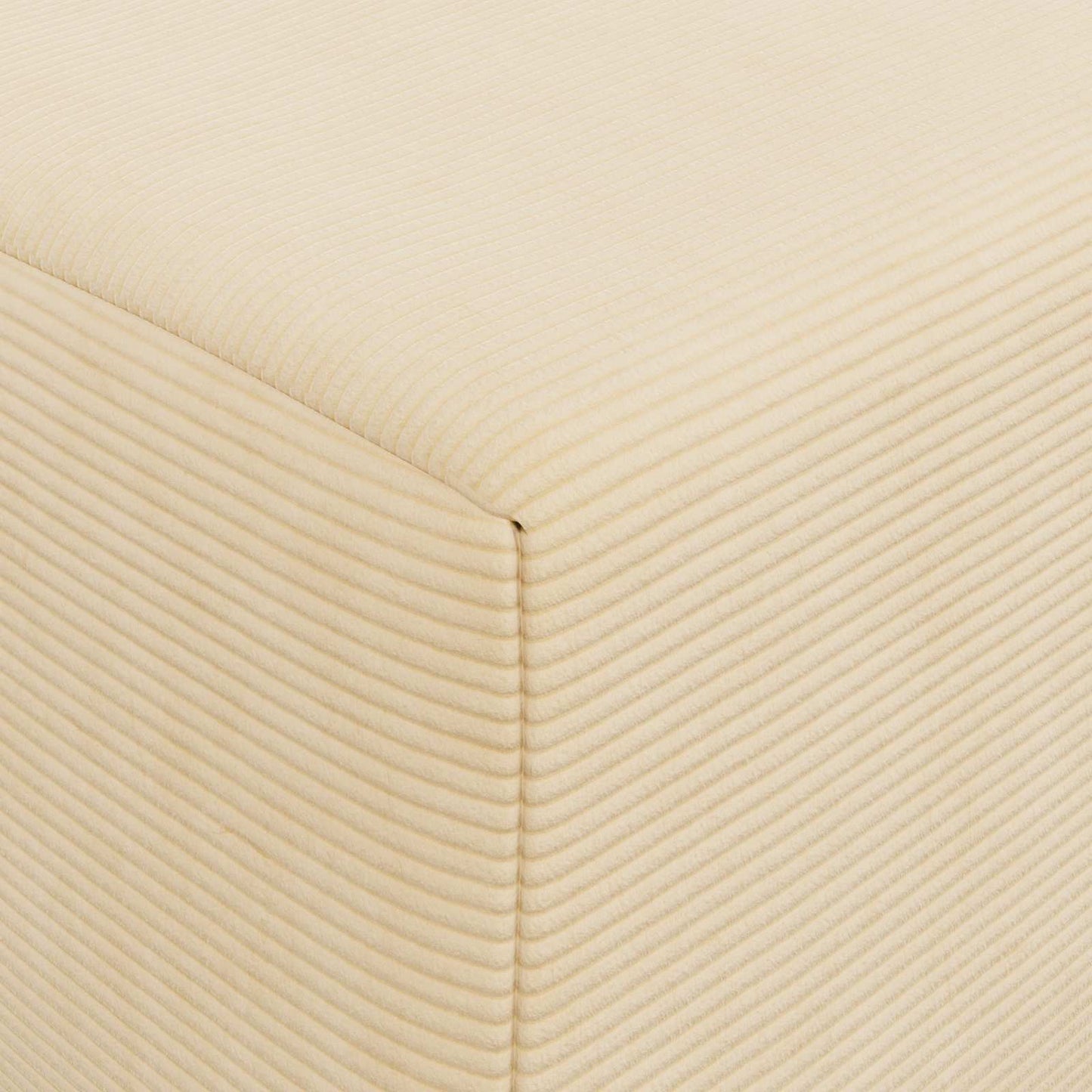 Divano Letto Pieghevole Crema 200 x 70 x 10 cm Tessuto in Cords