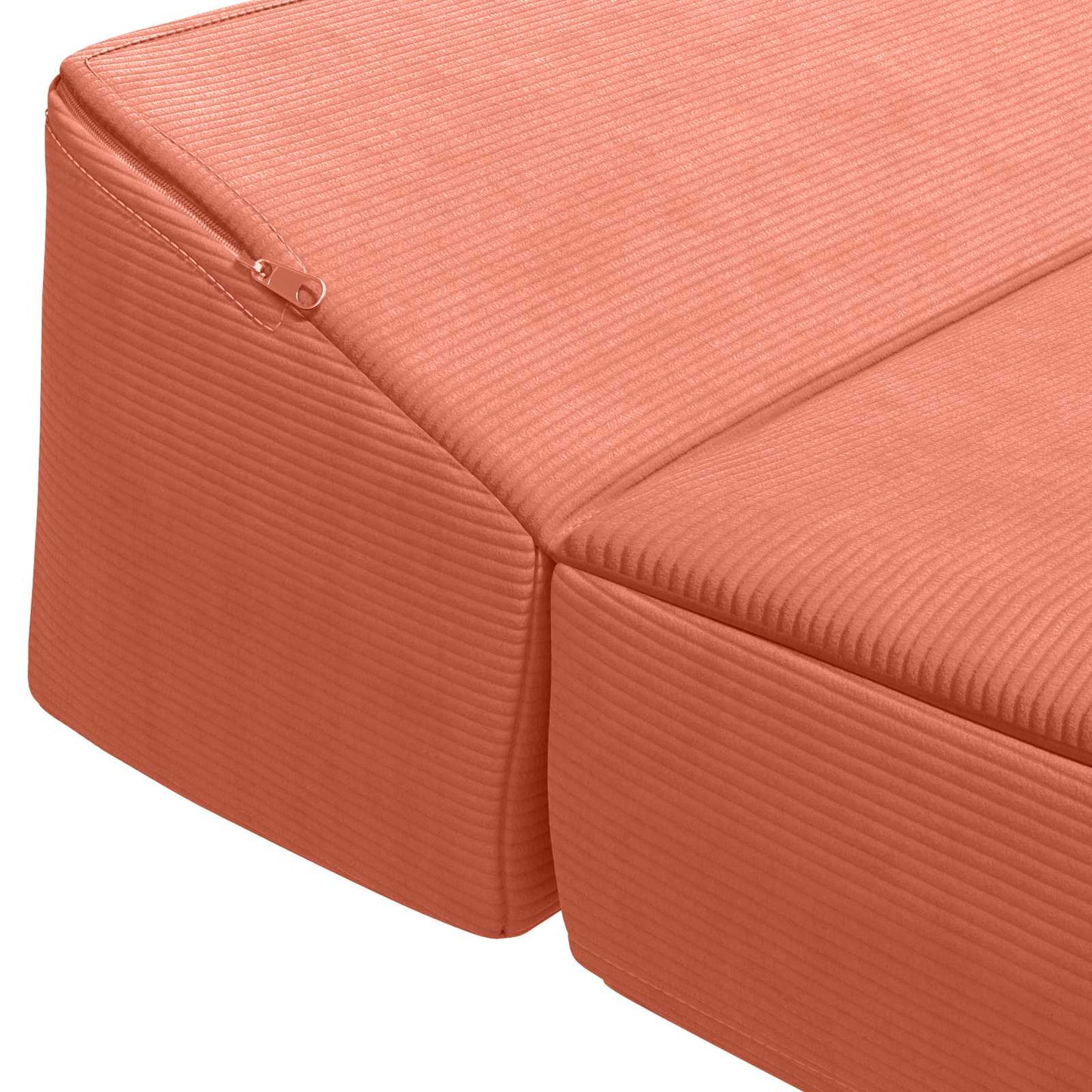 Divano Letto Pieghevole Rosso Arancio 200 x 70 x 10 cm | homemem39
