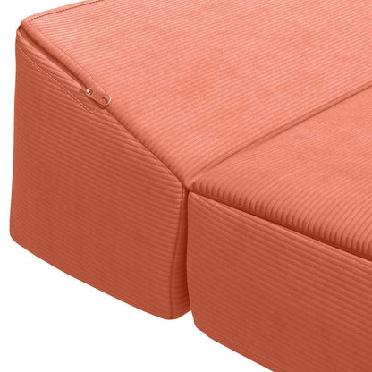 Divano Letto Pieghevole Rosso Arancio 200 x 70 x 10 cm | homemem39