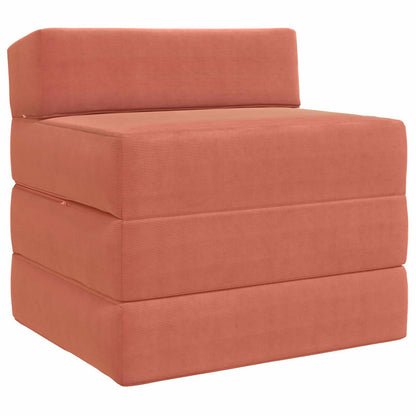 Divano Letto Pieghevole Rosso Arancio 200 x 70 x 10 cm