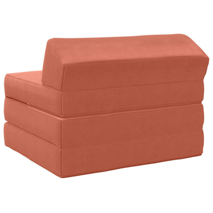 Divano Letto Pieghevole Rosso Arancio 200 x 70 x 10 cm | homemem39