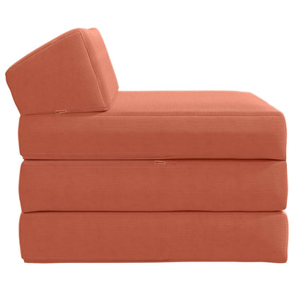 Divano Letto Pieghevole Rosso Arancio 200 x 70 x 10 cm | homemem39