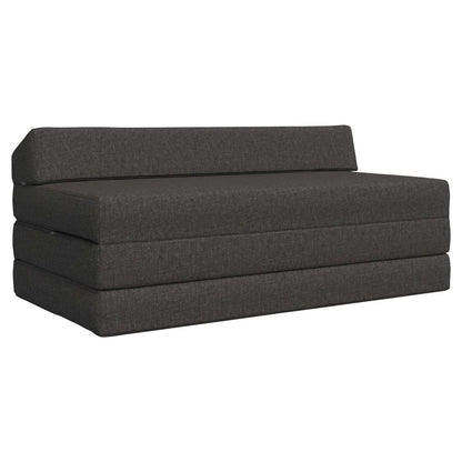 Divano Letto Pieghevole Grigio Scuro 120 x 60 x 49 cm Tessuto