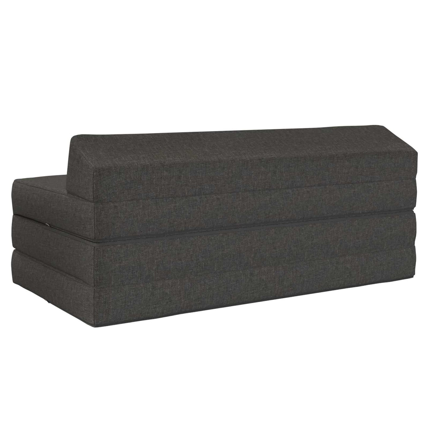Divano Letto Pieghevole Grigio Scuro 120 x 60 x 49 cm Tessuto