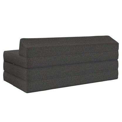 Divano Letto Pieghevole Grigio Scuro 120 x 60 x 49 cm Tessuto