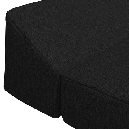 Divano Letto Pieghevole Nero 120 x 60 x 49 cm Tessuto | homemem39