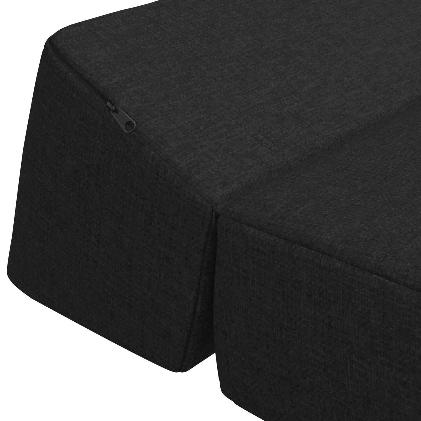 Divano Letto Pieghevole Nero 120 x 60 x 49 cm Tessuto