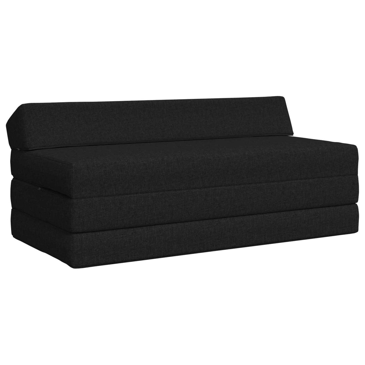 Divano Letto Pieghevole Nero 120 x 60 x 49 cm Tessuto