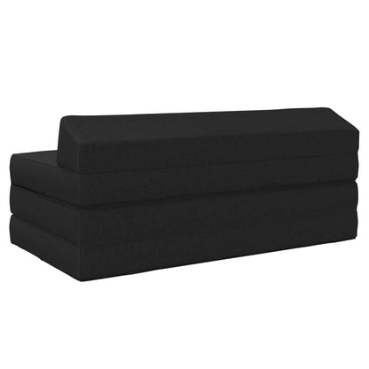Divano Letto Pieghevole Nero 120 x 60 x 49 cm Tessuto