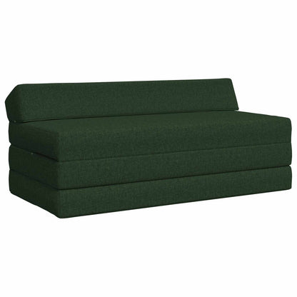 Divano Letto Pieghevole Verde Scuro 120 x 60 x 49 cm Tessuto | homemem39