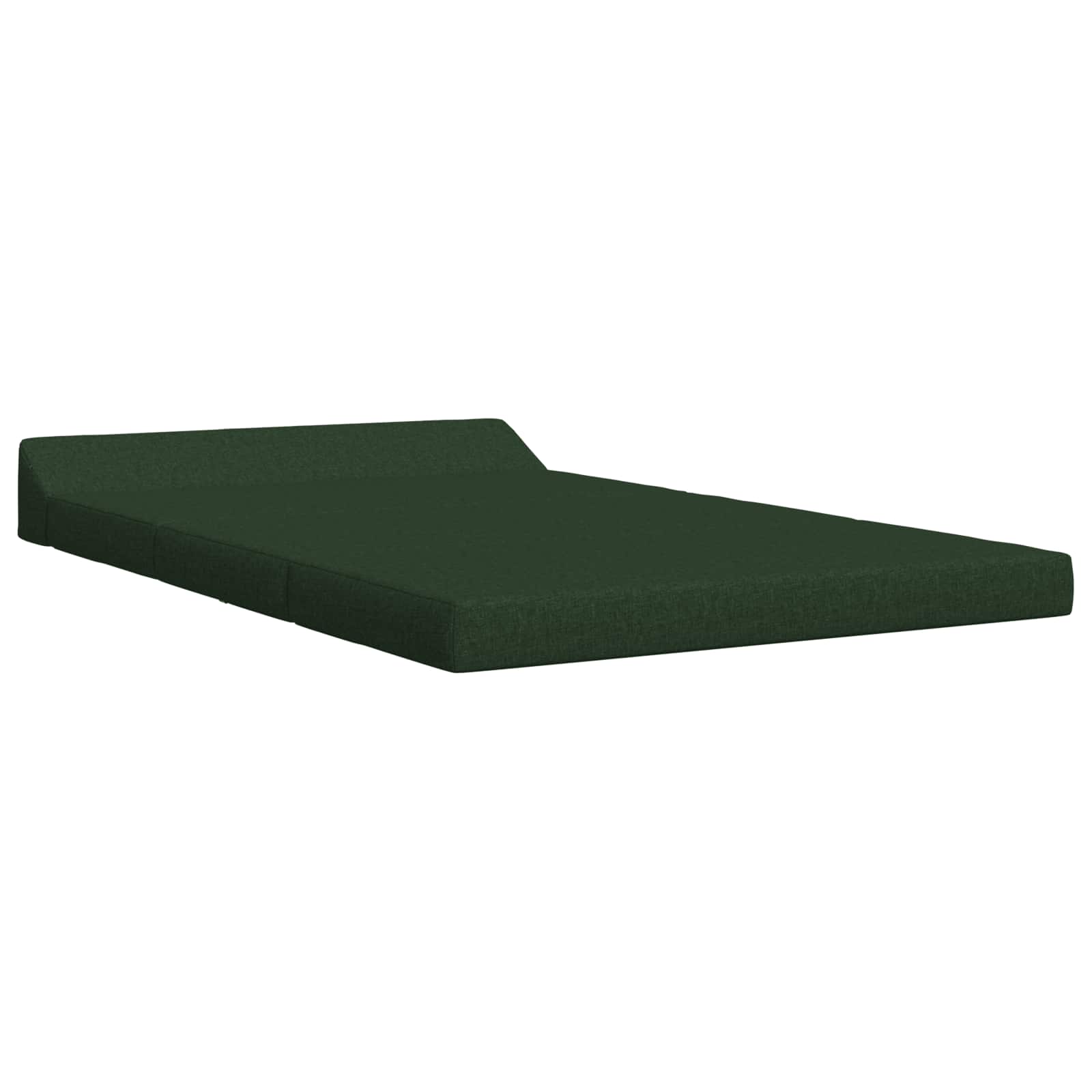 Divano Letto Pieghevole Verde Scuro 120 x 60 x 49 cm Tessuto | homemem39