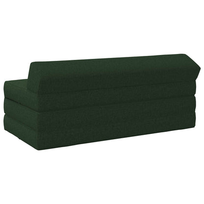 Divano Letto Pieghevole Verde Scuro 120 x 60 x 49 cm Tessuto | homemem39