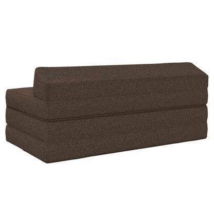 Divano Letto Pieghevole Tortora 120 x 60 x 49 cm Tessuto