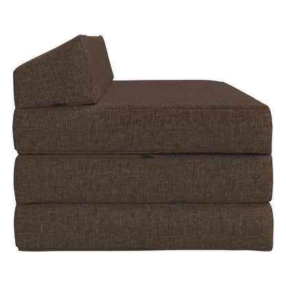 Divano Letto Pieghevole Tortora 120 x 60 x 49 cm Tessuto