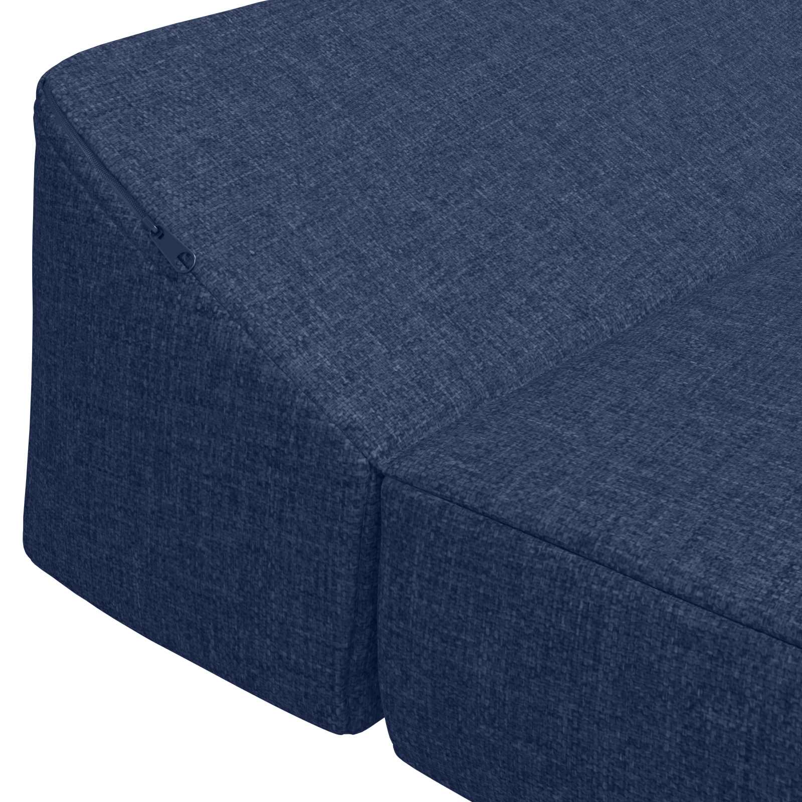Divano Letto Pieghevole Blu 120 x 60 x 49 cm Tessuto | homemem39