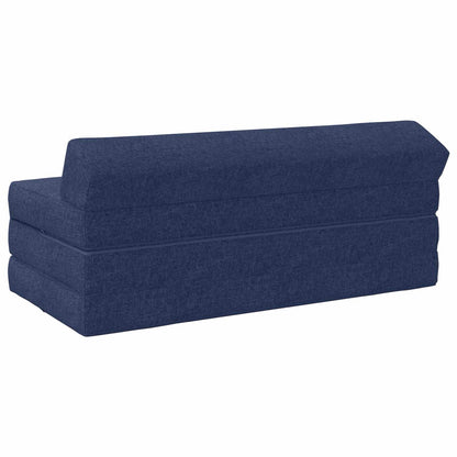 Divano Letto Pieghevole Blu 120 x 60 x 49 cm Tessuto | homemem39