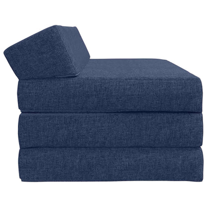 Divano Letto Pieghevole Blu 120 x 60 x 49 cm Tessuto | homemem39