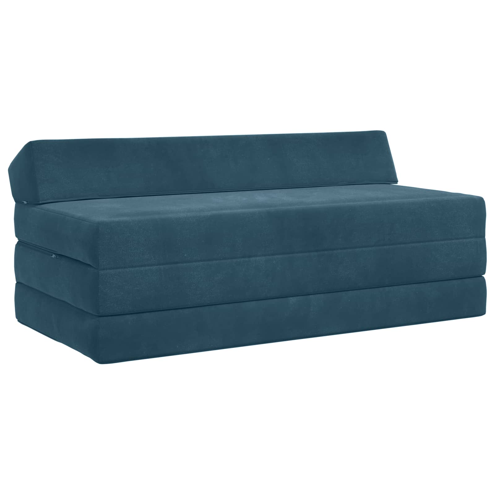 Divano Letto Pieghevole Blu 120 x 60 x 49 cm Tessuto | homemem39
