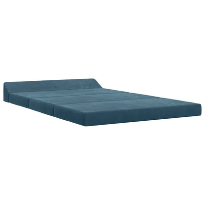 Divano Letto Pieghevole Blu 120 x 60 x 49 cm Tessuto | homemem39
