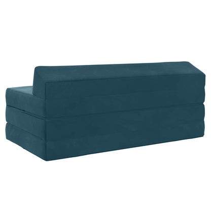 Divano Letto Pieghevole Blu 120 x 60 x 49 cm Tessuto