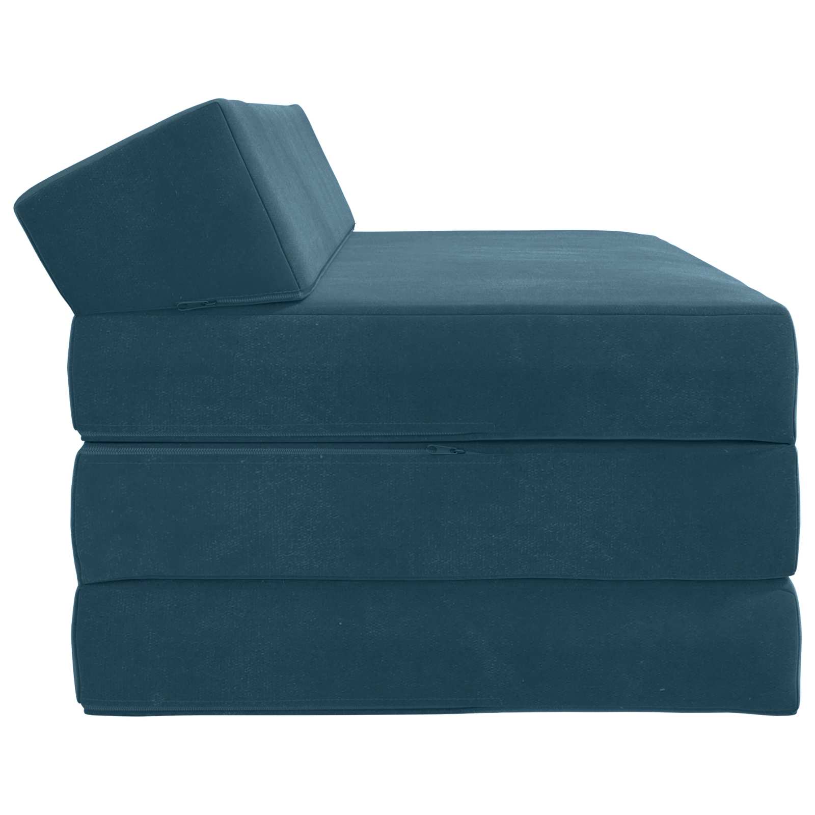 Divano Letto Pieghevole Blu 120 x 60 x 49 cm Tessuto | homemem39