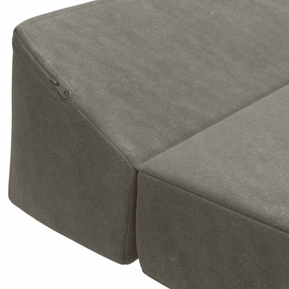 Divano Letto Pieghevole Grigio Chiaro 120 x 60 x 49 cm Tessuto | homemem39