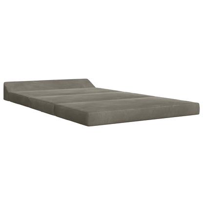 Divano Letto Pieghevole Grigio Chiaro 120 x 60 x 49 cm Tessuto