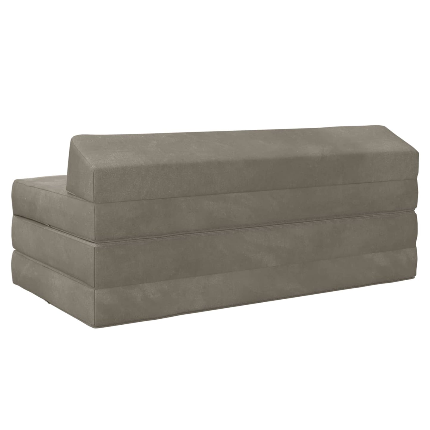 Divano Letto Pieghevole Grigio Chiaro 120 x 60 x 49 cm Tessuto