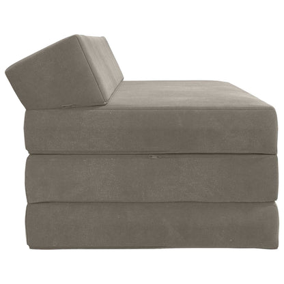 Divano Letto Pieghevole Grigio Chiaro 120 x 60 x 49 cm Tessuto | homemem39