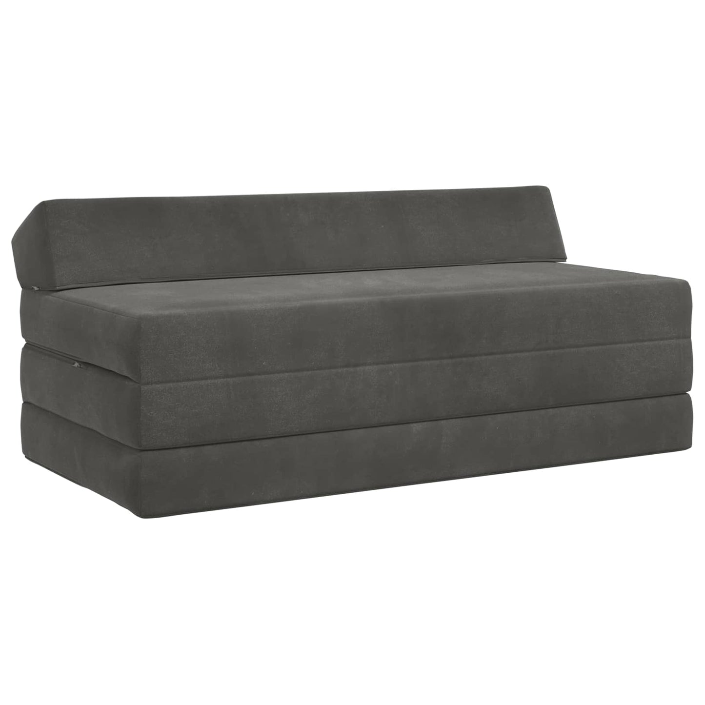 Divano Letto Pieghevole Grigio Scuro 120 x 60 x 49 cm Tessuto | homemem39