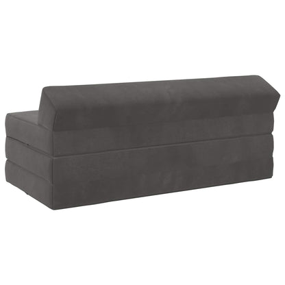 Divano Letto Pieghevole Grigio Scuro 120 x 60 x 49 cm Tessuto | homemem39