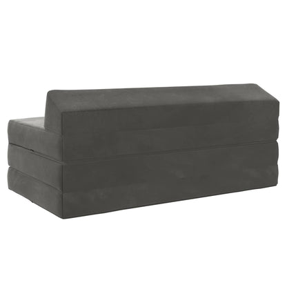 Divano Letto Pieghevole Grigio Scuro 120 x 60 x 49 cm Tessuto