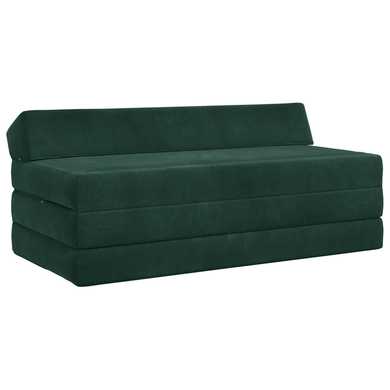 Divano Letto Pieghevole Verde Scuro 120 x 60 x 49 cm Tessuto | homemem39