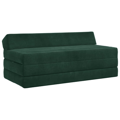 Divano Letto Pieghevole Verde Scuro 120 x 60 x 49 cm Tessuto | homemem39