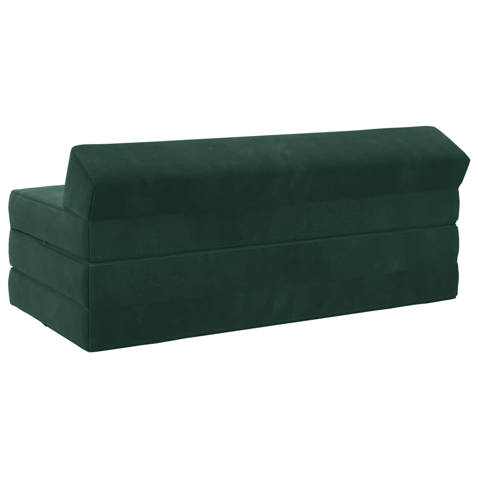 Divano Letto Pieghevole Verde Scuro 120 x 60 x 49 cm Tessuto | homemem39