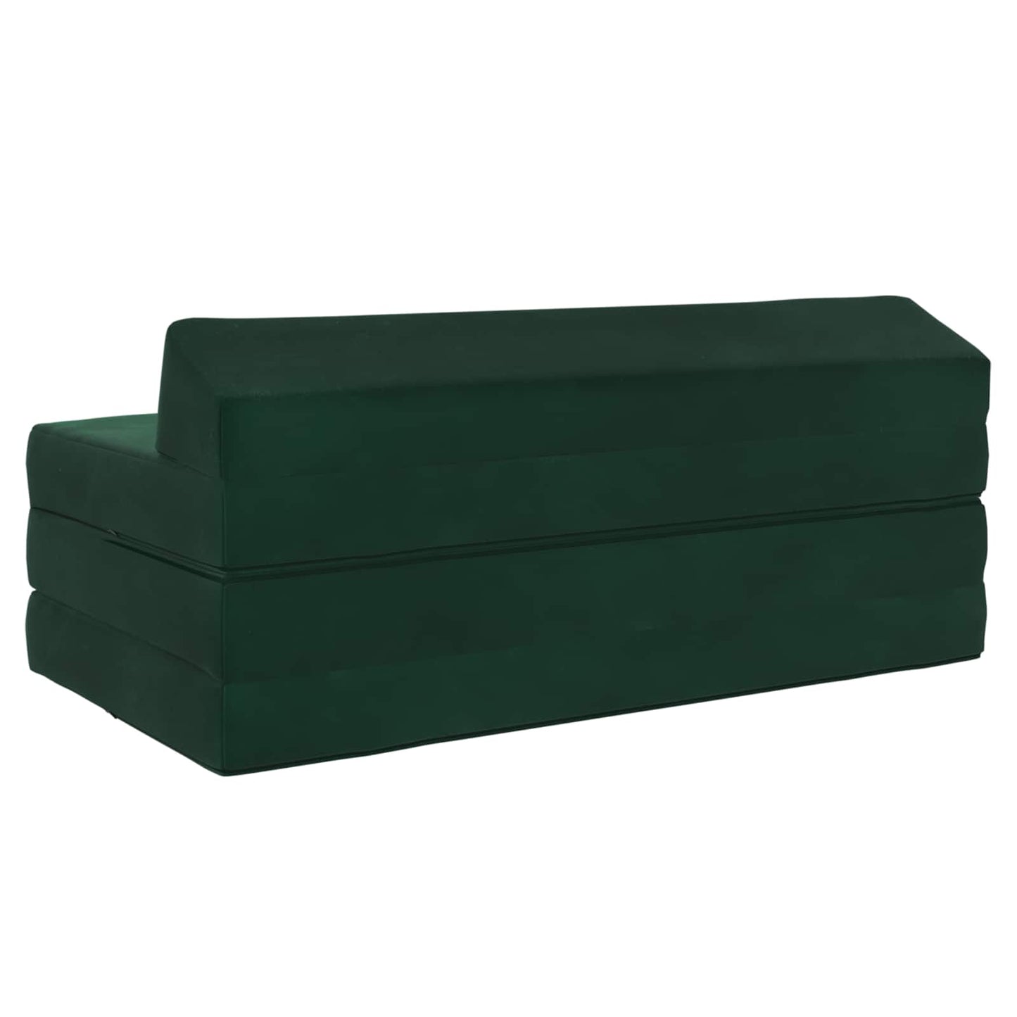 Divano Letto Pieghevole Verde Scuro 120 x 60 x 49 cm Tessuto