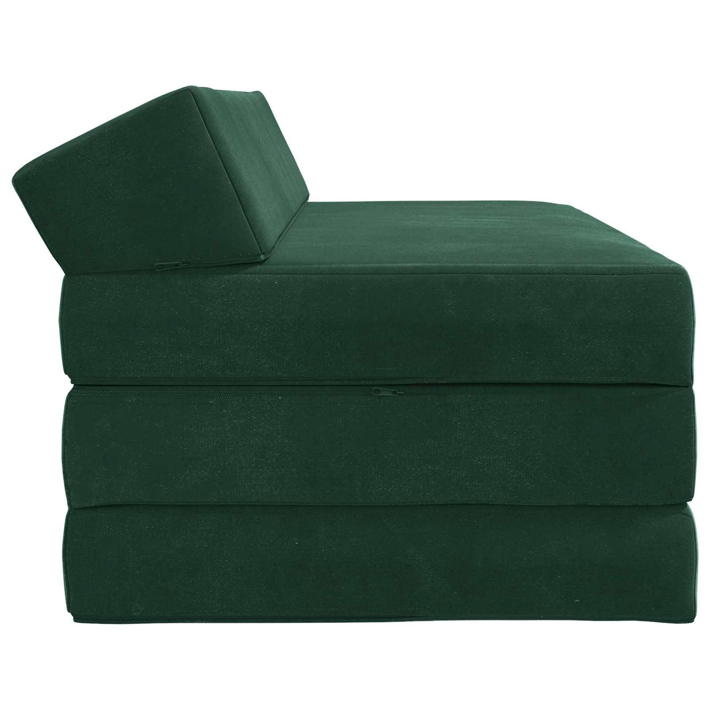 Divano Letto Pieghevole Verde Scuro 120 x 60 x 49 cm Tessuto | homemem39