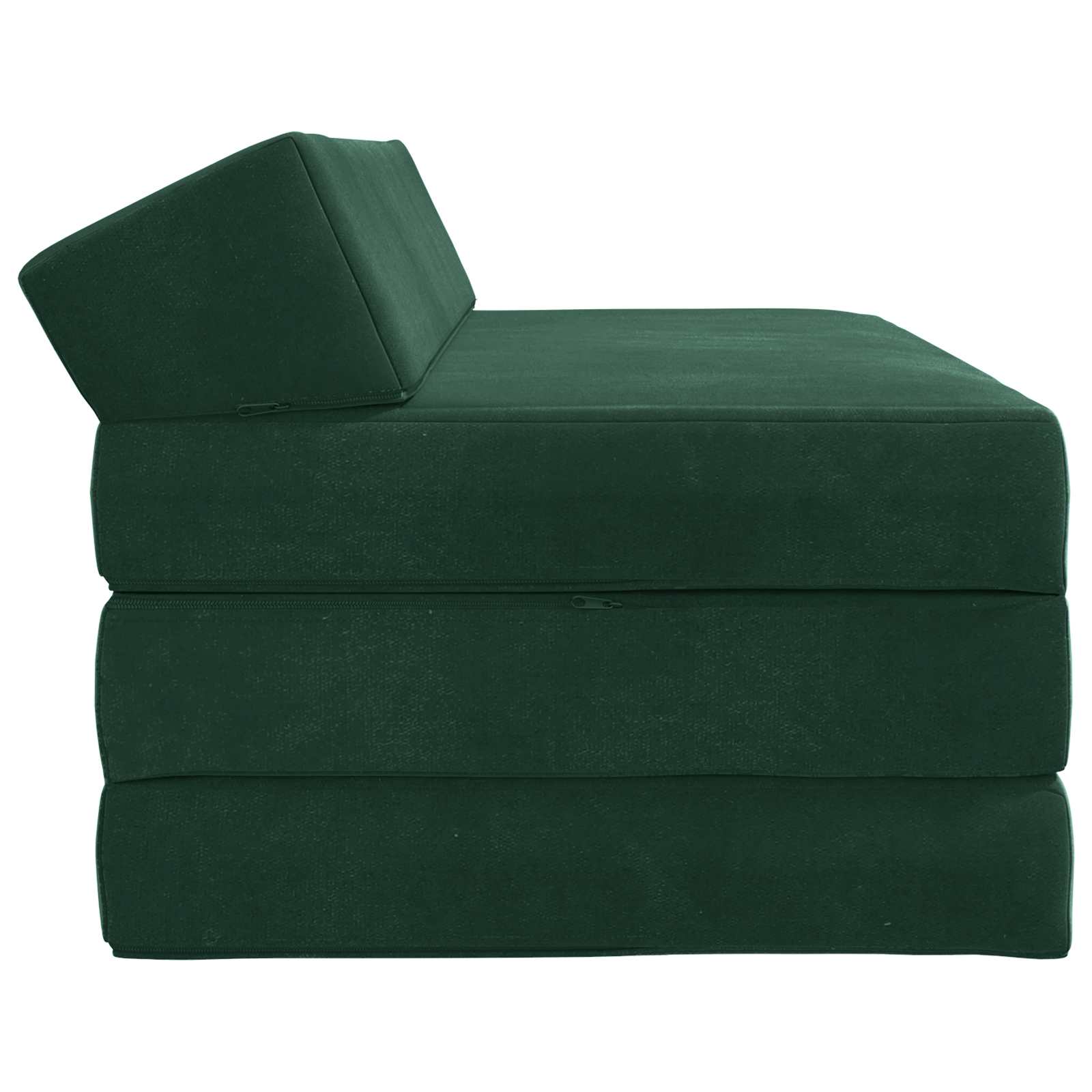 Divano Letto Pieghevole Verde Scuro 120 x 60 x 49 cm Tessuto | homemem39