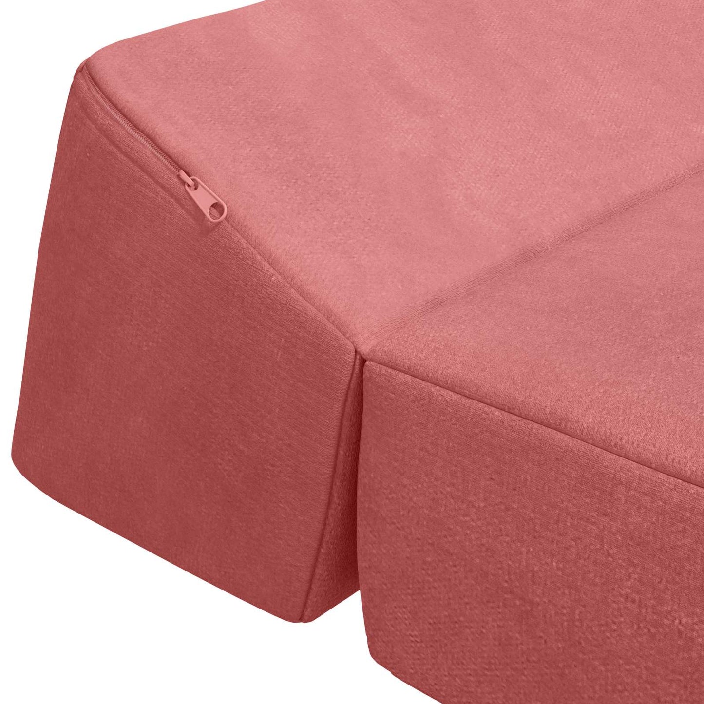 Divano Letto Pieghevole Rosa 120 x 60 x 49 cm Tessuto | homemem39