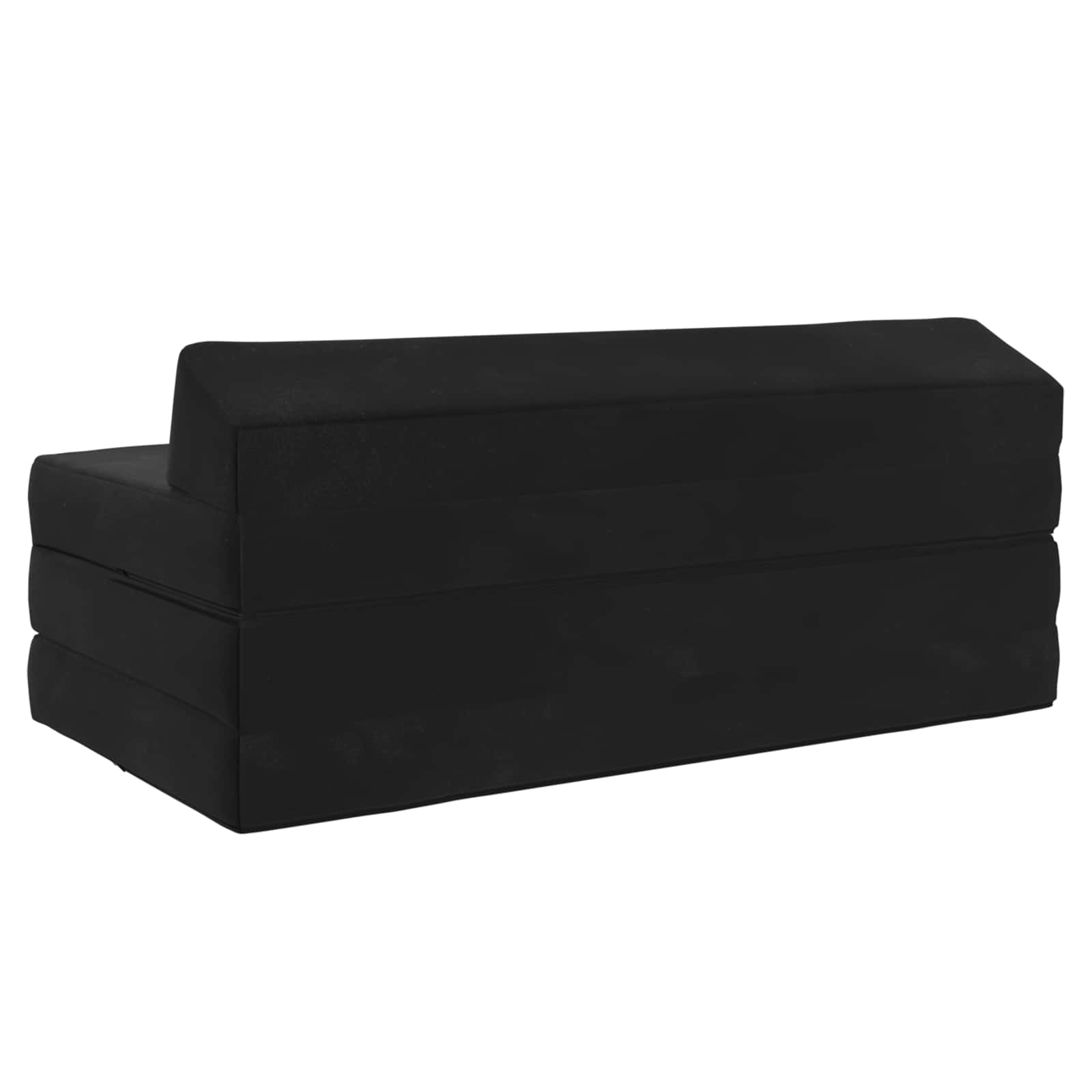 Divano Letto Pieghevole Nero 120 x 60 x 49 cm Tessuto | homemem39